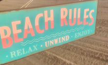 Load image into Gallery viewer, Metal Beach rules wallhanger