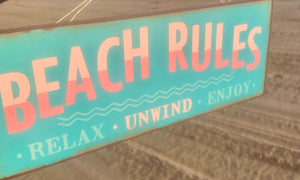 Metal Beach rules wallhanger
