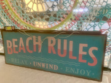 Load image into Gallery viewer, Metal Beach rules wallhanger