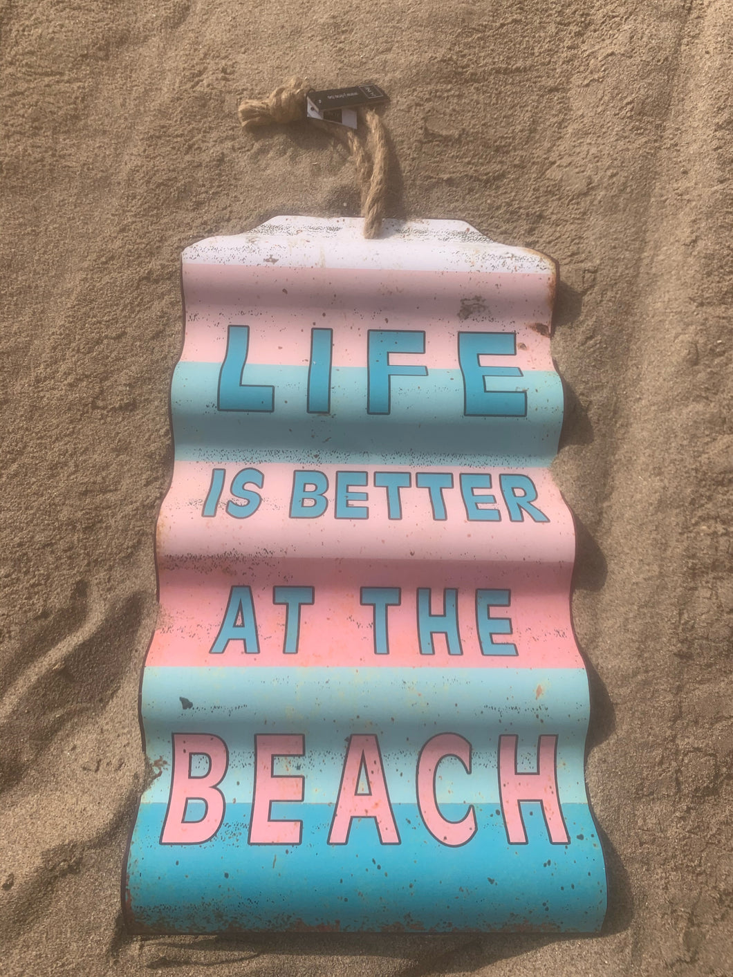 Beach sign metal double sides